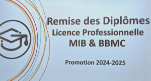 remise des diplômes de la licence professionnelle BBMC dispensée par Université Claude Bernard Lyon 1 et Lycée la Martinière Duchère