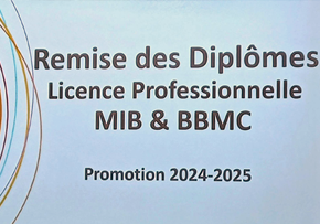 remise des diplômes de la licence professionnelle BBMC dispensée par Université Claude Bernard Lyon 1 et Lycée la Martinière Duchère